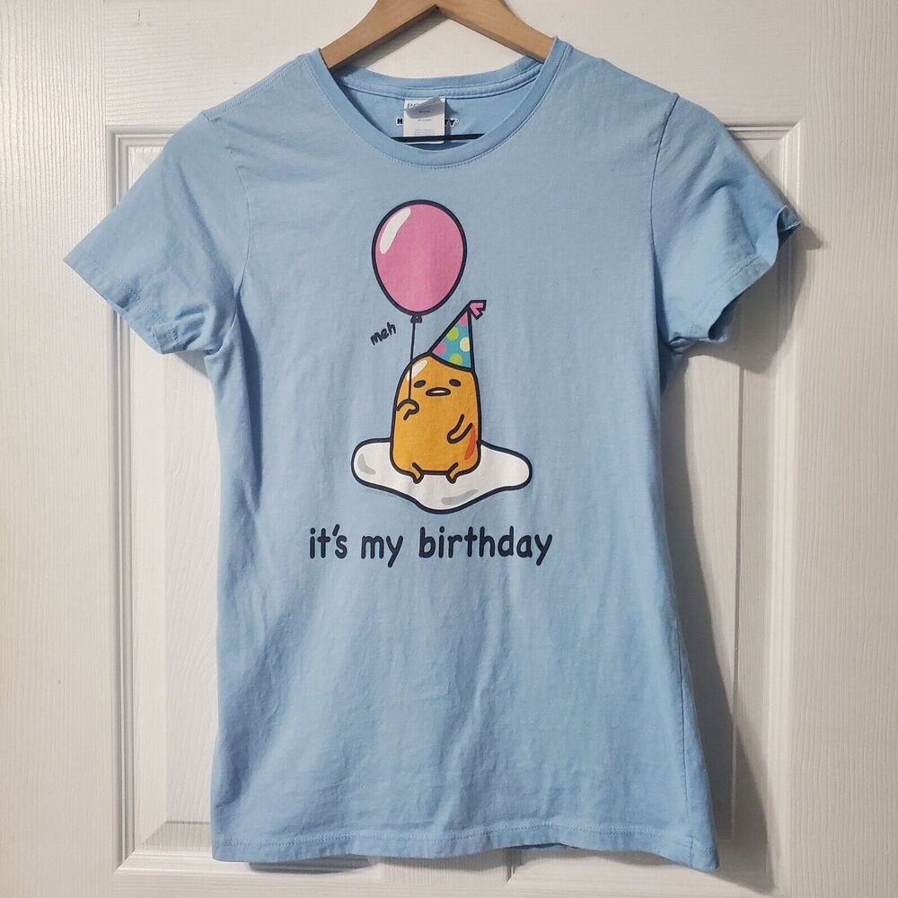 Hello Kitty It's My Birthday Light Blue Short Sleeve XS Tee